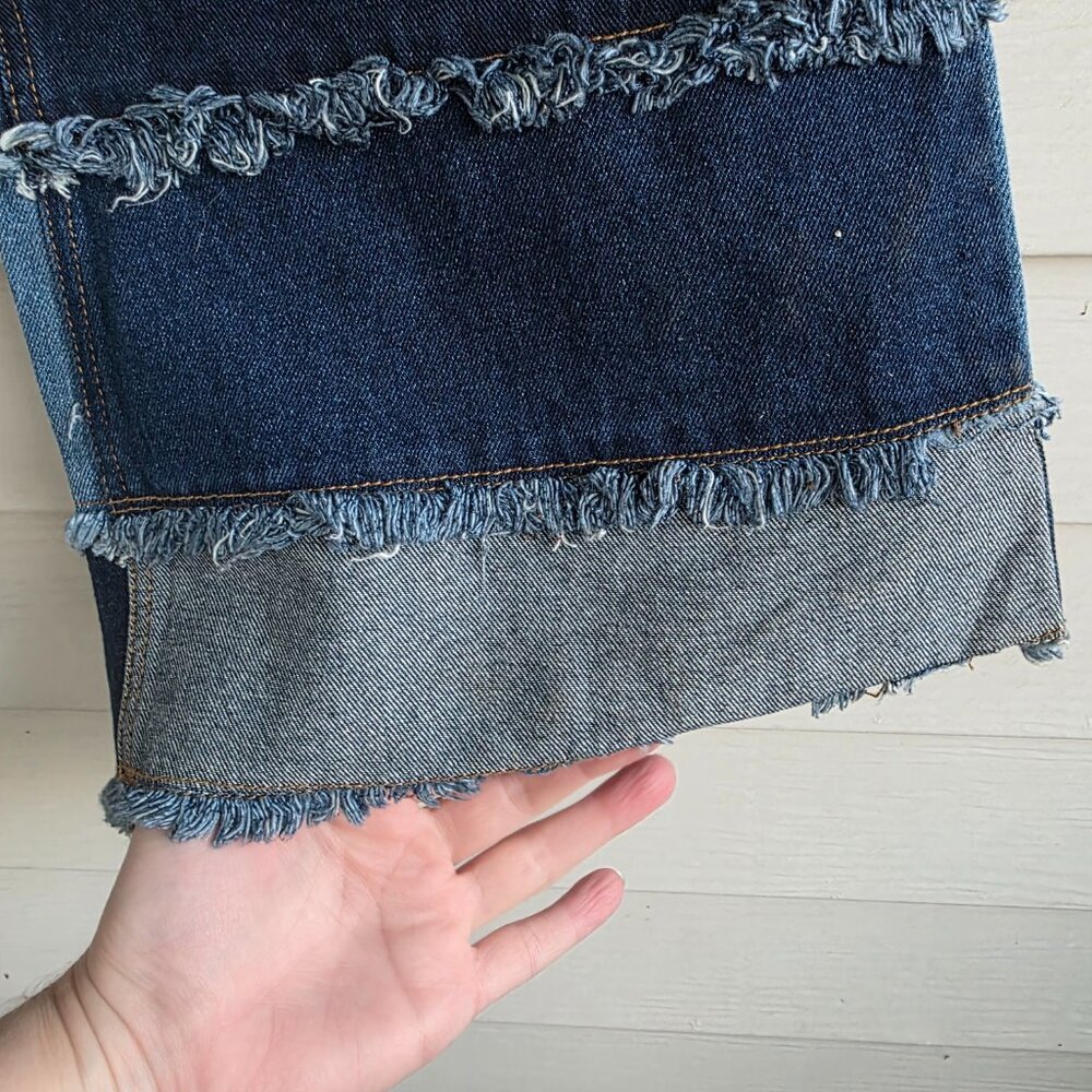 Y2K Zana Di Patchwork flare Jeans 100% Cotton - Picture 4 of 10